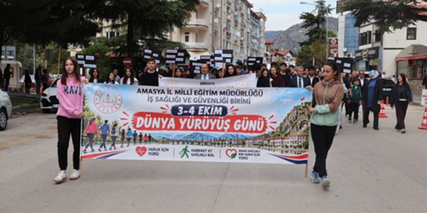 Amasya’da Dünya Yürüyüş Günü Etkinliği Düzenlendi