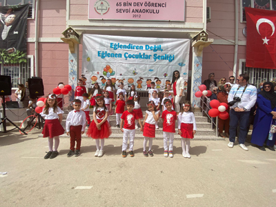 65 Bin Dev Öğrenci Sevgi Anaokulunda 23 Nisan Sevinci