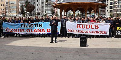 Amasya’da İsrail’in İdam Yasası ve Mescid-i Aksa Kararı Protesto Edildi