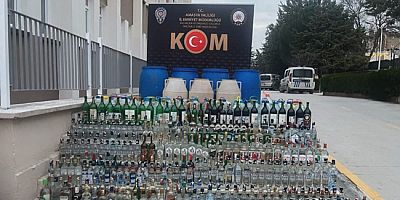 Amasya’da Kaçak ve Sahte Alkol Operasyonuna 2 Tutuklama