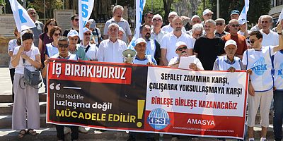 Amasya’da Kamu Emekçileri İş Bıraktı