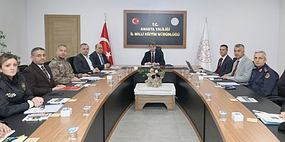 Amasya’da Okul Güvenliği İçin Koordinasyon Toplantısı Yapıldı