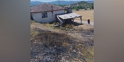 Amasya’da Ot Yangını Eve Ulaşmadan Söndürüldü
