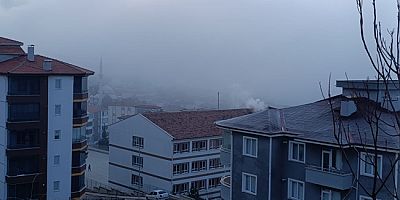 Amasya’da Sis Şehri Beyaza Bürüdü