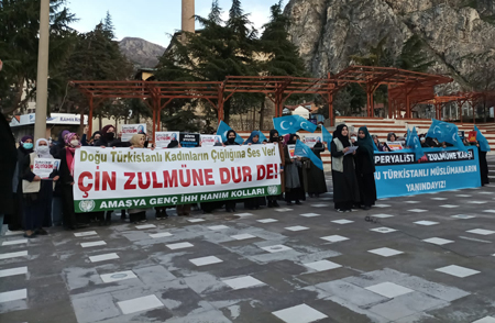 Amasya İhh Doğu Türkistanlı Kadınlar İçin Sesini Yükseltti