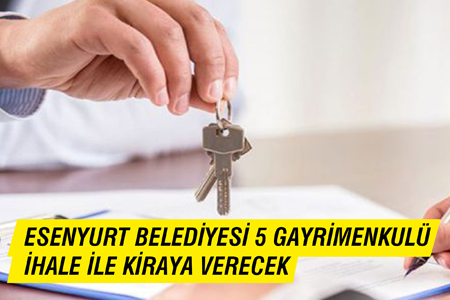 Esenyurt Belediyesi 5 Gayrimenkulü İhale İle Kiraya Verecek