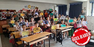 Fatih İlkokulu Öğrencileri  Ebru Sanatıyla Buluştu