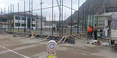 Gençlerin Talebi Karşılık Buldu  Spor Sahası Yapılıyor