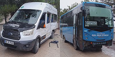 Halk Otobüsü ile Servis Minibüsü Çarpıştı: 4 Yaralı
