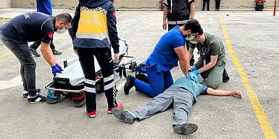 Hastanedeki Tatbikat  Gerçeğini Aratmadı