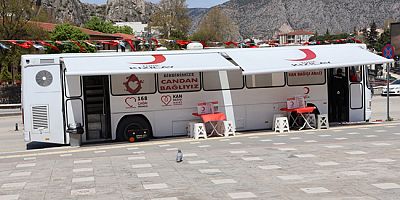 Kızılay Mobil Kan Bağış Çalışmalarını Amasya’da Sürdürüyor