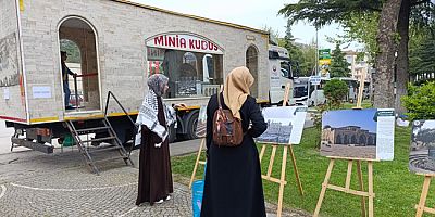 Kudüs ve Mescid-i Aksa'nın Tarihini Tanıtan  Minia Kudüs Tırının 40. Durağı Amasya Oldu