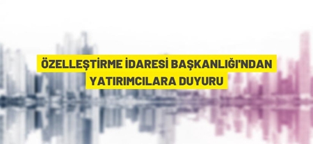 Özelleştirme İdaresi Başkanlığı’ndan Satılık Taşınmazlar