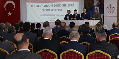 Teftiş Kurulu Başkanı, Okul Müdürleriyle Eğitim Değerlendirme Toplantısı Yaptı