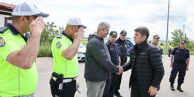 Vali Bakan, Kurban Bayramı Öncesi Trafik Denetimine Katıldı