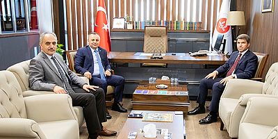 Vali Bakan ve Başkan Sevindi’den Genel Müdür Bayram’a Ziyaret