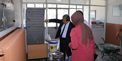 Yenilenen Okullarda  İncelemede Bulundu