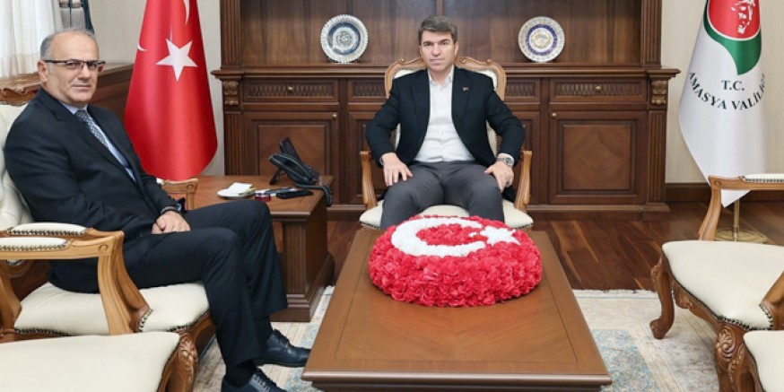 Vali Bakan, Merzifon POMEM Müdürü Demir’i Kabul Etti