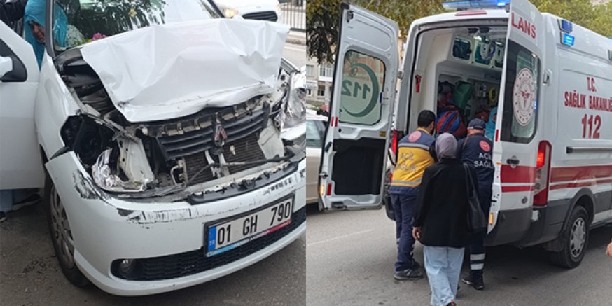 Yayaya Yol Veren Kamyonete Otomobil Çarptı; O Anlar Kamerada