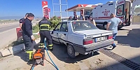 Sıkışan Sürücüyü İtfaiye Kurtardı